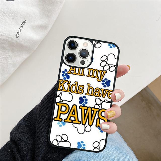 Лапы Рисунок Лап Милый Чехол для Телефона Собака Кошка Для iPhone 17 Air 15 16 Pro Max 14 13 12 11 Pro Max Plus Coque