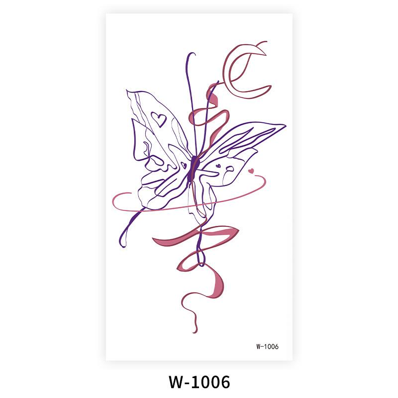 Мультяшная тату-наклейка Водонепроницаемая наклейка-тату с бабочкой Милая маленькая свежая временная татуировка Тату