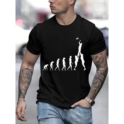 Rugby Evolution Новинка Смешная футболка Мужская черная футболка-хипстерская футболка большого размера Мужская толстовка Футболки Модная футболка Harajuku