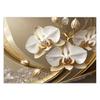 Wallpaper Golden Orchid Flower 3D