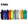 5/10 Pairs Man Cotton Short Socks Athletic Socks Bright Color Ankle No Show Socks Breathable Fashion Running Socks