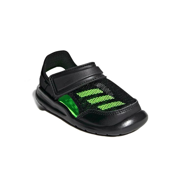 adidas Fortaswim Противоскользящие Амортизирующие Низкие Детские и Малышовые Кроссовки Черные Для Младенцев и Малышей FV8860