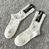 Spray Paint Splash Ink Mid Tube Socks Unique Mid-Calf Socks Fashion Zipper Socks  For Men Women