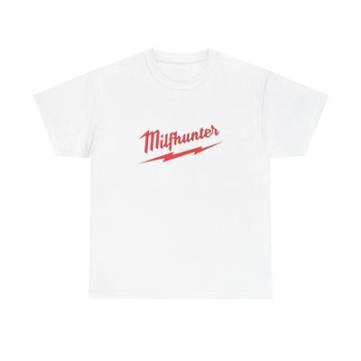 Milfhunter Смешная футболка с графикой Milwaukee Унисекс Тяжелый Хлопок Футболка Унисекс НОВАЯ