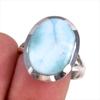 Кольцо из стерлингового серебра 925 пробы с драгоценным камнем из натурального ларимара Natural Republic S.9 y0s32
