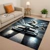 3D Mustang Racing Car Logo Moto Living Room Non-Slip Area Rug Carpet for Bedroom Playroom Sofa,Easy Clean Home Decor Doormat