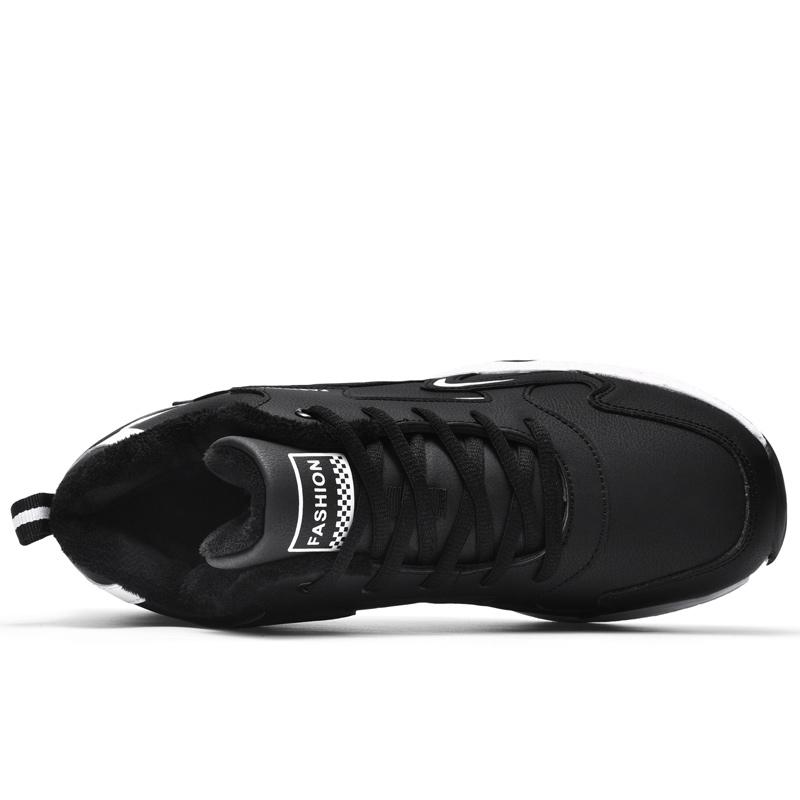 Зимняя мужская повседневная обувь MAITA, кожаная амортизирующая плюшевая прогулочная обувь, уличные зимние ботинки