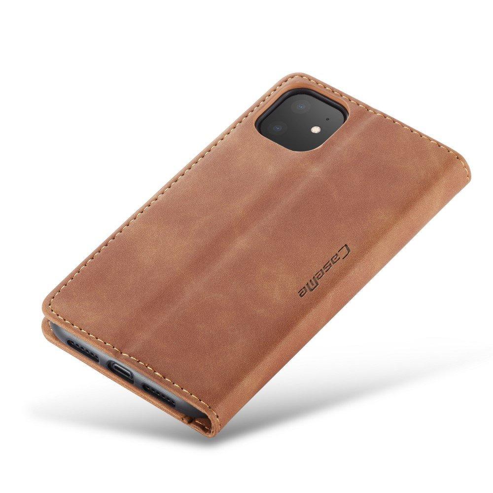 CASEME iPhone 11 Leather Wallet Case, Brown