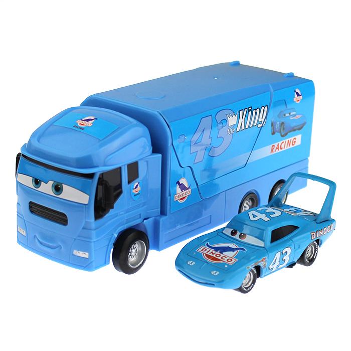 Грузовик Disney Pixar Тачки с машинкой Молния МакКуин, модель из сплава металла, Король, Чик Хикс, литая металлическая гоночная, Рождественский подарок для детей