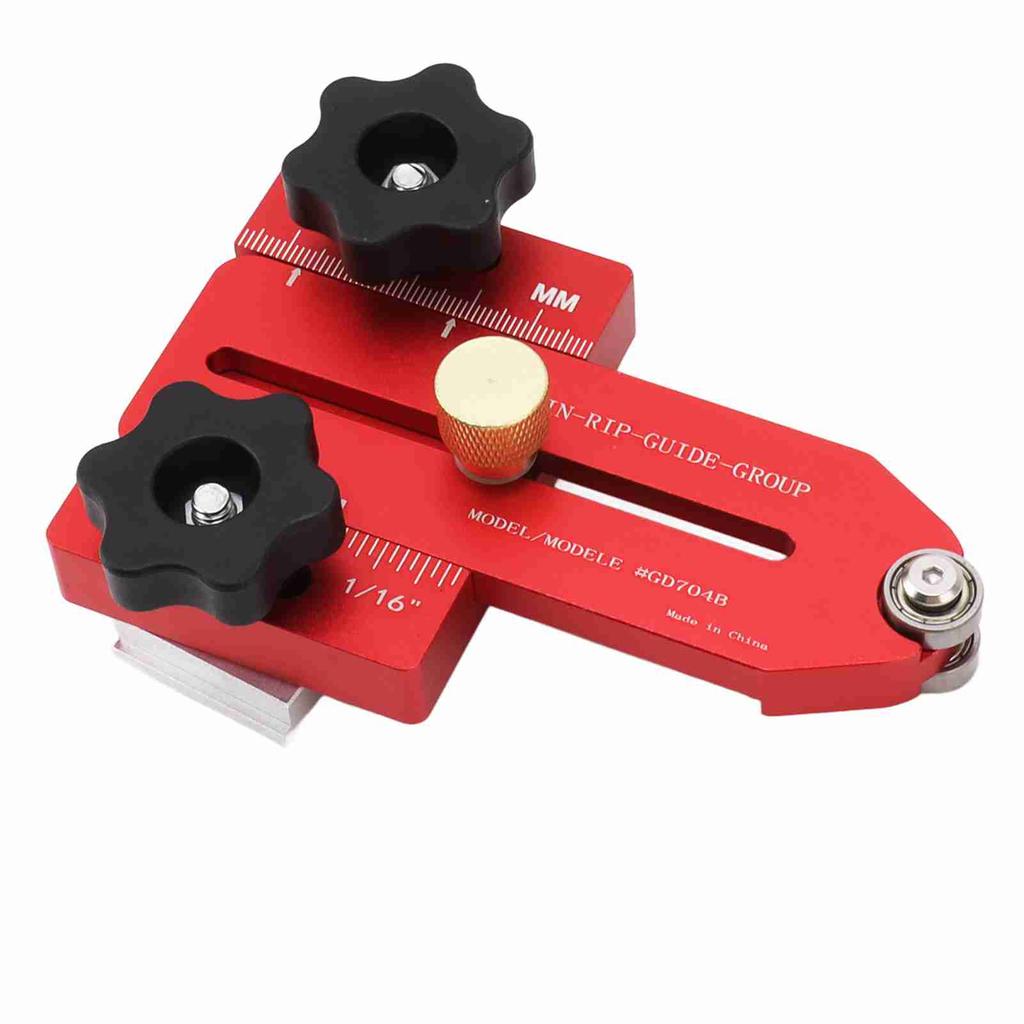 Woodworking Table Saw Jig Aluminum Alloy Router Table Band Saw Jig Guide for Repeat Narrow Strip