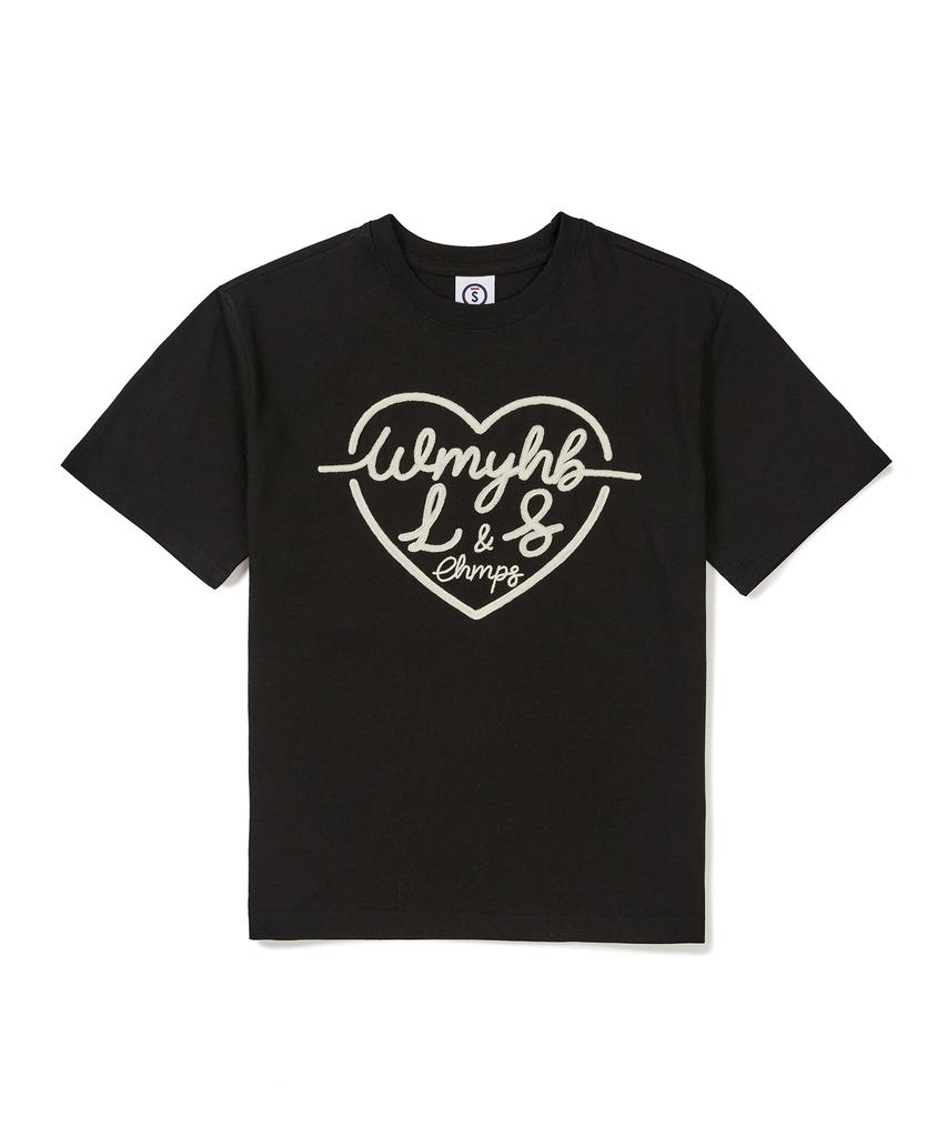 BORN CHAMPS L&S Футболка с коротким рукавом с вышитым логотипом-сердцем B24St12Bk