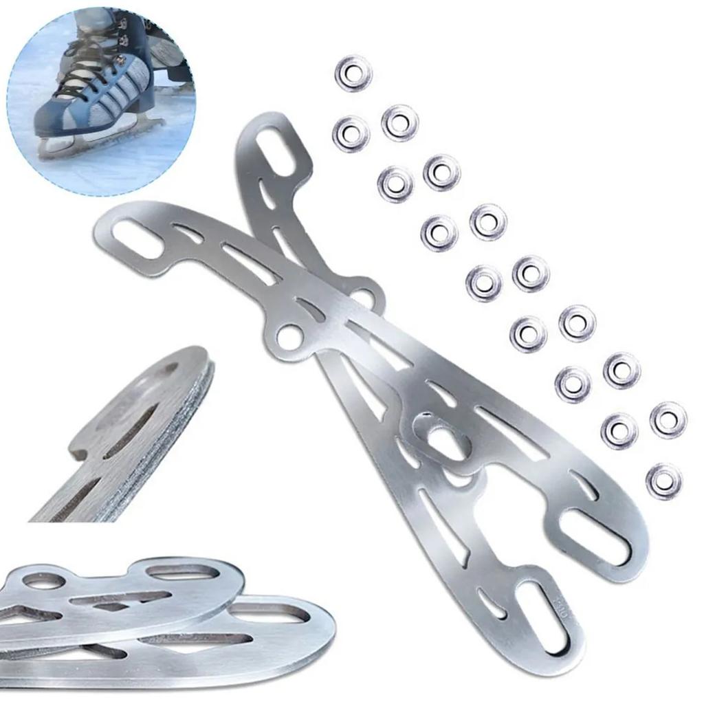 Stainless Steel Ice Roller Skating Shoes With Ice  Blades And Interchangeable Ice Skates, Complete Set