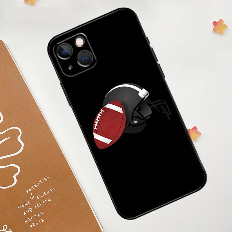 Чехол для Apple iPhone 16 15 14 13 12 11 Pro Max Mini XR 16e 15 16 Plus с дизайном Американский футбол, Защитная крышка