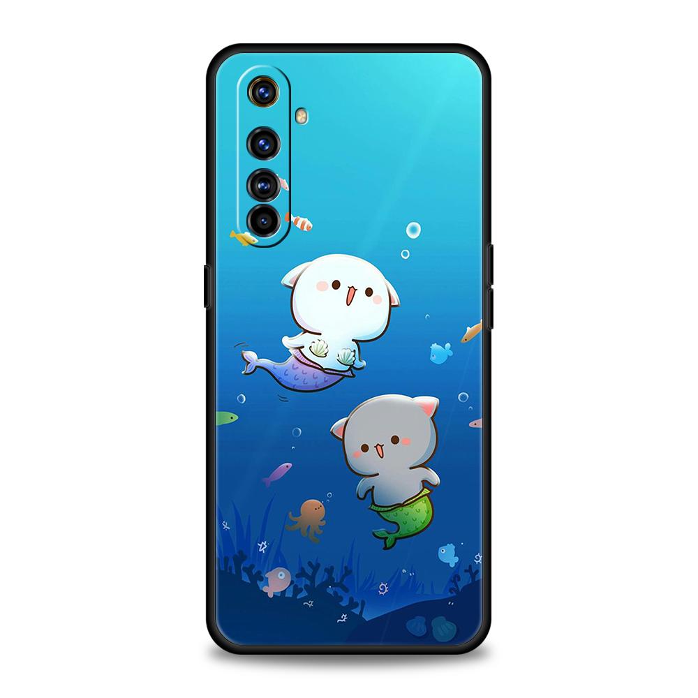 Чехол для телефона Кот Персик и Гома для Realme 8 9 Pro Plus 8i 9i 6 7 GT2 C21 C25 C3 C11 11 Pro 5G Plus Ударопрочный Силиконовый Чехол Сумки