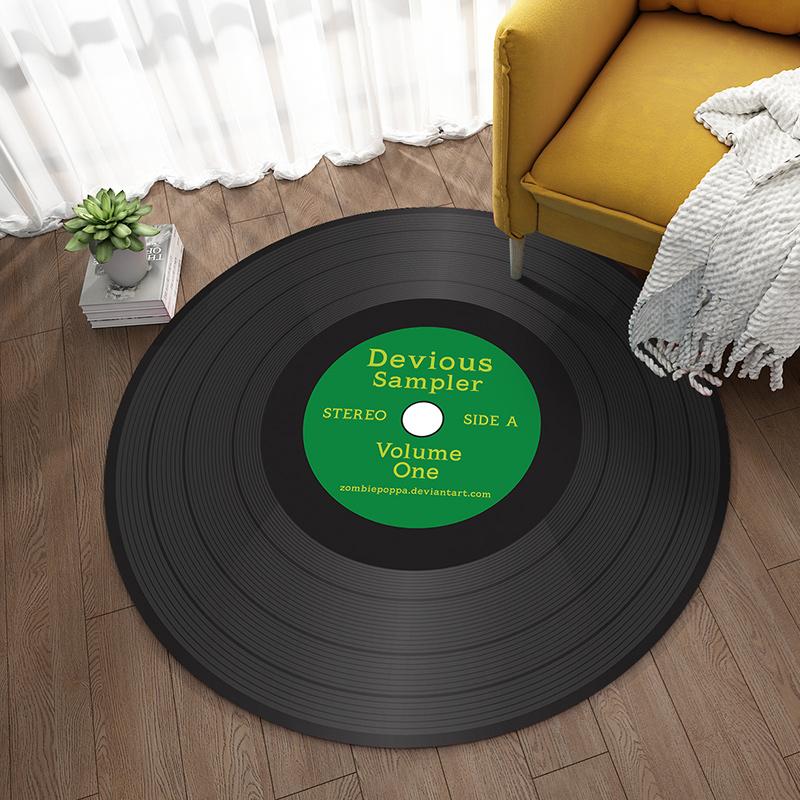 VIKAMA American-Style Baseball Stitch Carpet - Round,Durable,Slip-Resistant,Easy To Clean,With Ins Ventilation Function