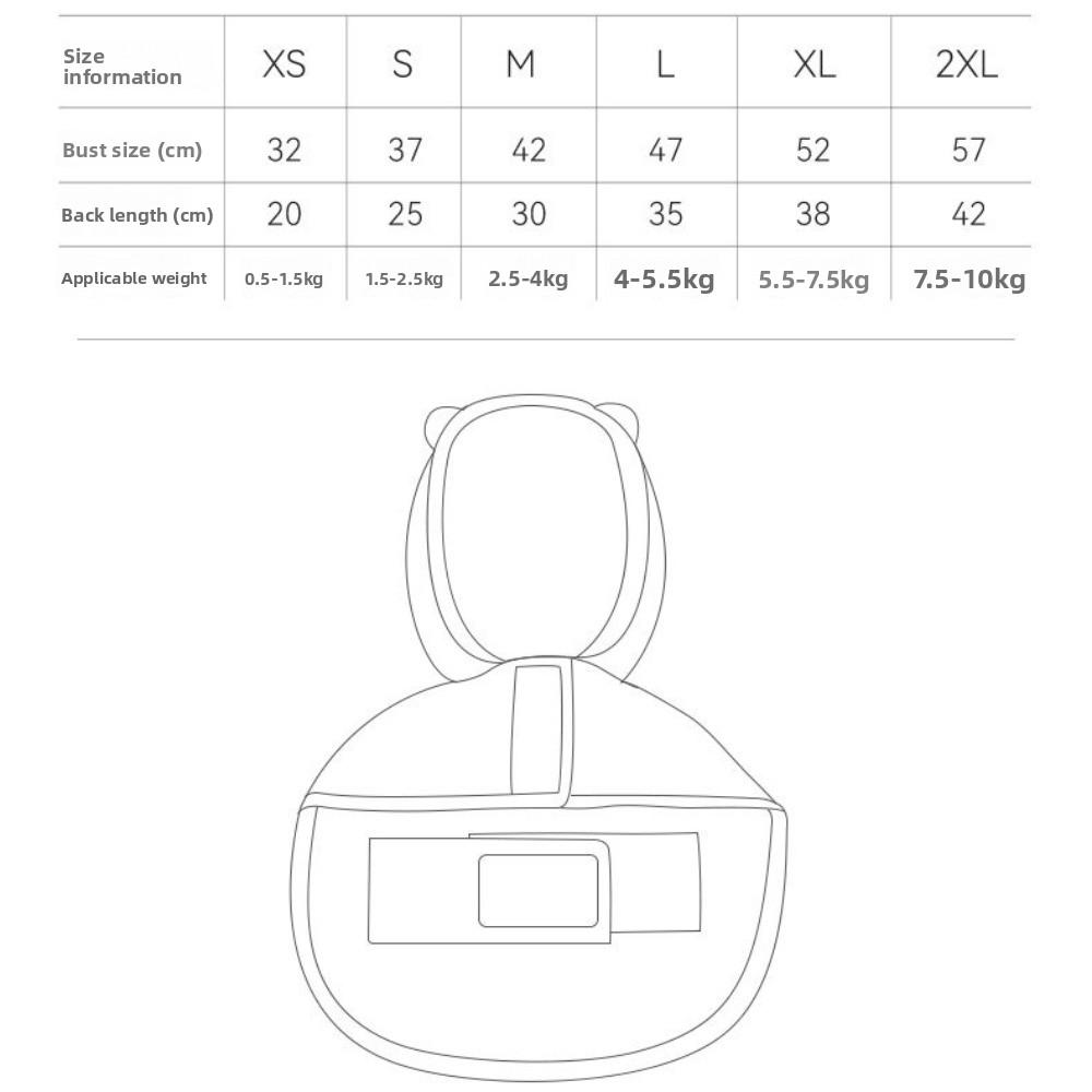 Waterproof Puppy Rain Cape Adjustable Wave Point Design Bear Ears Raincoat Lightweight Polyester Cape Raincoat