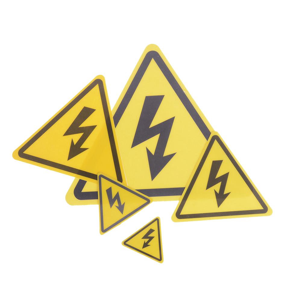 2PCS 3.6cm,5cm,8cm,10cm,15cm PVC Danger High Voltage Electric Warning Safety Label Sign Decal Sticker