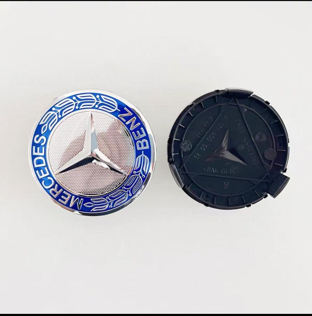 ATOW5 4 replacement parts of 75mm wheel hub cover logo, car wheel center cover wheel outer sticker, suitable for Mercedes Benz A, B, C