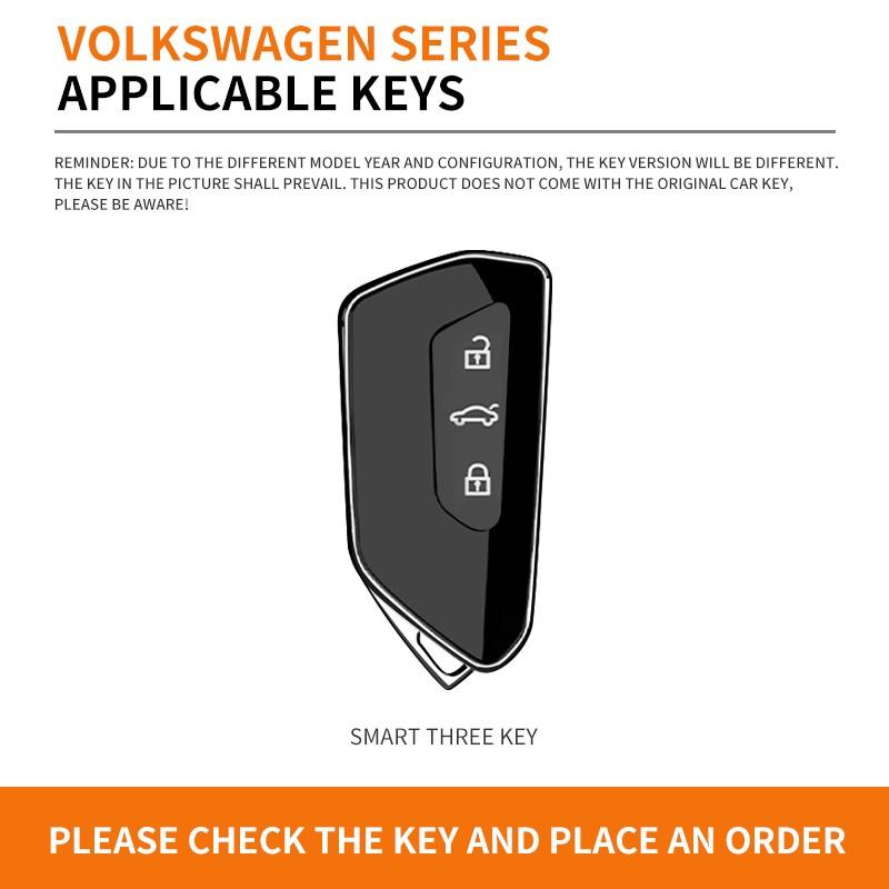HAT1 Fashion TPU Car Smart Remote Key Fob Case Cover Protector Shell Bag For VW Volkswagen Golf 8 MK8 2020 Keyless Keychain Accessory