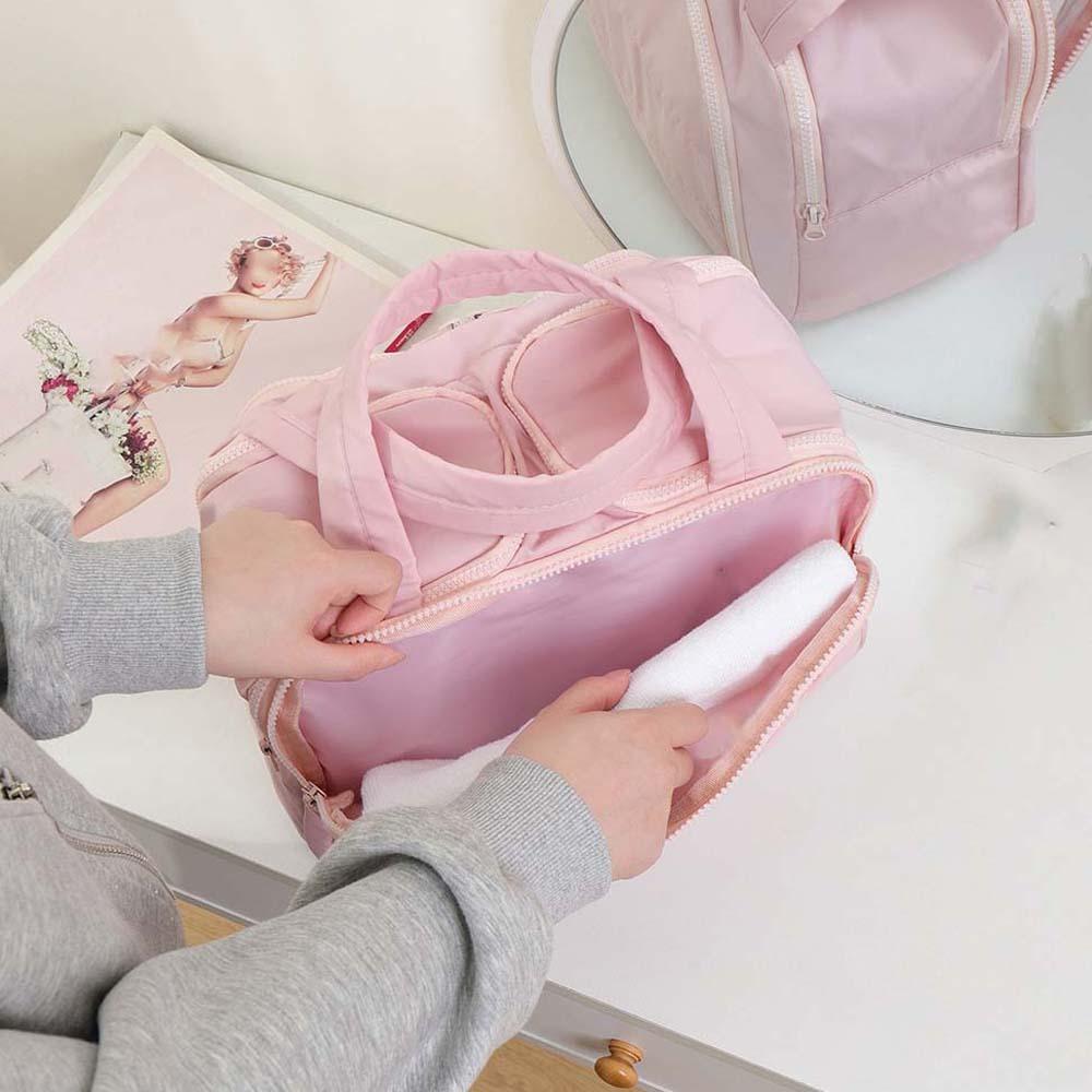 Хлопковая однотонная косметичка Kawaii Сумочка для макияжа Мягкая портативная косметичка для туалетных принадлежностей Хранение