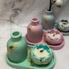 Набор Силиконовых Форм для Подноса-Вазы 'Лотос Полосатый' DIY Форма из Эпоксидной Смолы Гипса для Цветочной Композиции Ароматической Глины Поделок Украшения Дома