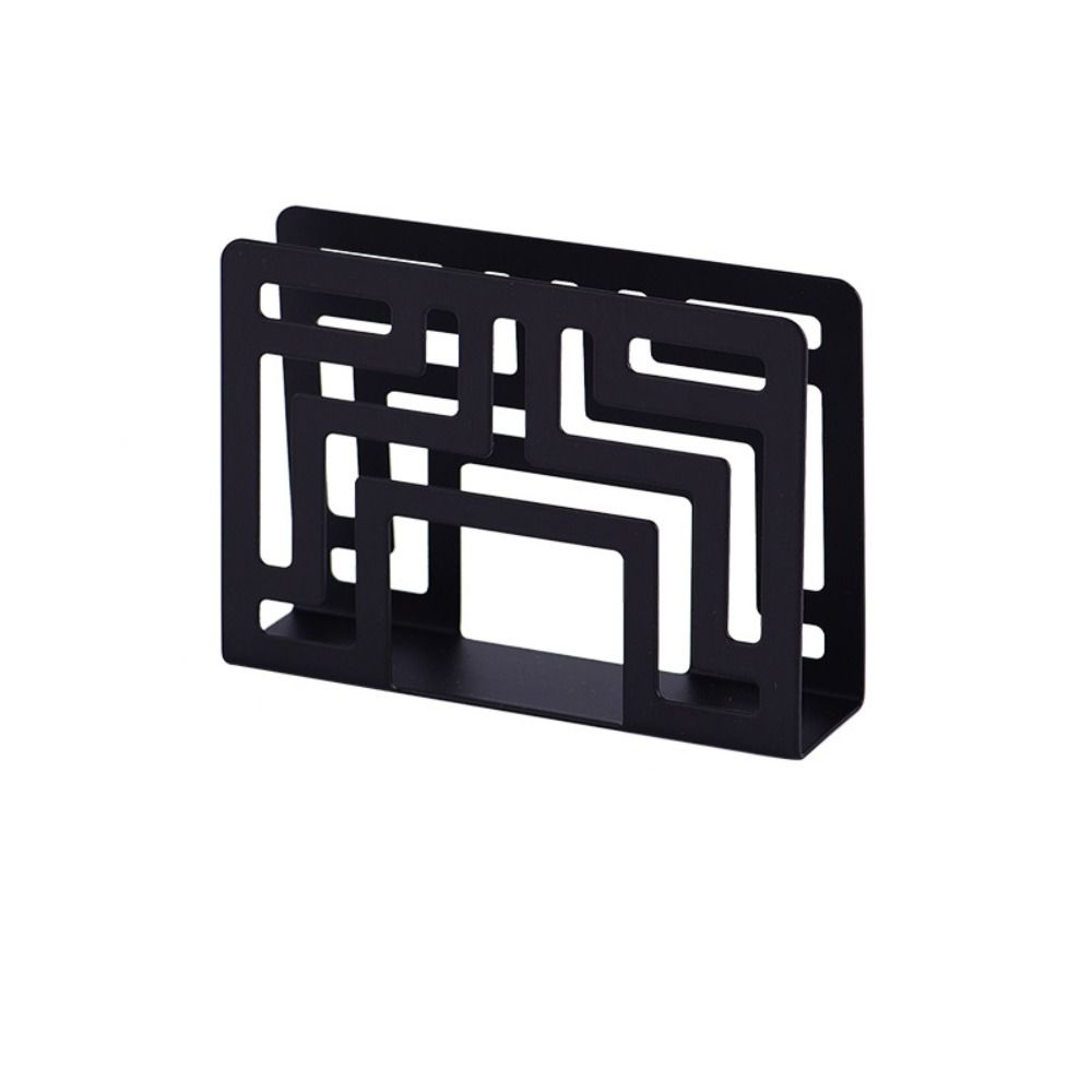 Modern Stainless Steel Napkin Holder Hollow Paper Storagerack Silver Paper Towel Holder  Kitchen