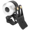 Vintage Bicycle Double Bell Loudly Sound Mountain Bike Horn Knocking Cycling AccessoryBlack Silver
