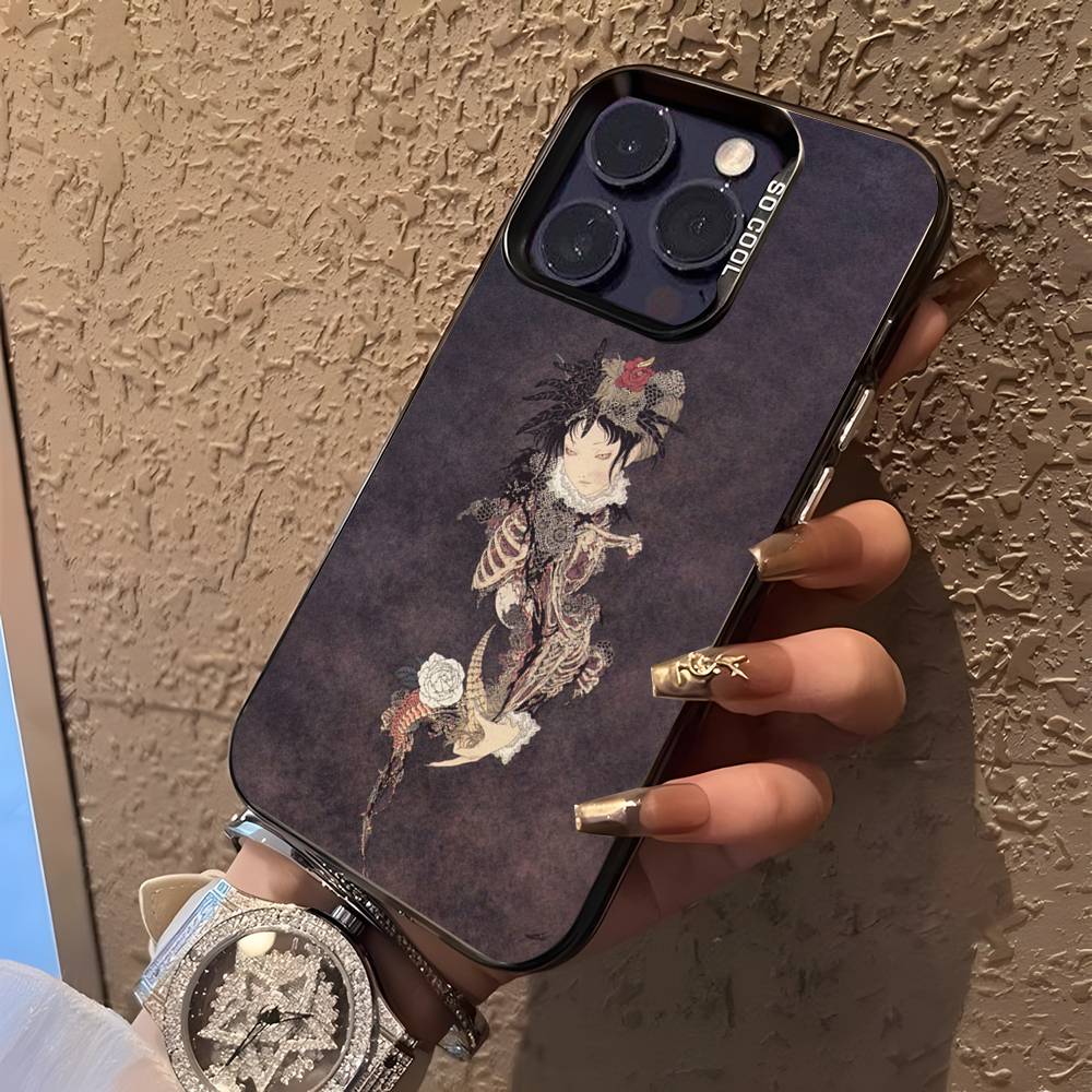 Художник Т-Такато Ямамото Чехол для телефона для iPhone 17,16,15,14,13,12,11,Pro,XS,Max,Plus,Mini,SE Черный Конфетный Матовый Ударопрочный Чехол