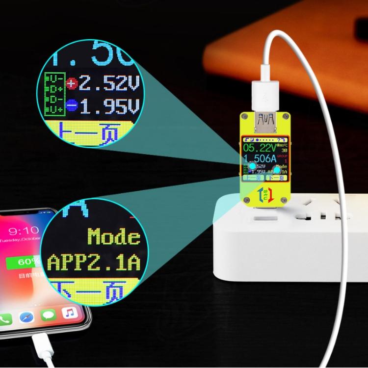 USB 3.0 Цветной Дисплей Экран Тестер Измерение Напряжения-Тока Type-C Измеритель, Поддержка Android Приложения