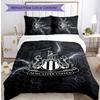 Newcastle United Football Printed 3 Pieces Bedding Set, Comfortable Skin Friendly Bedroom Duvet Cover Set