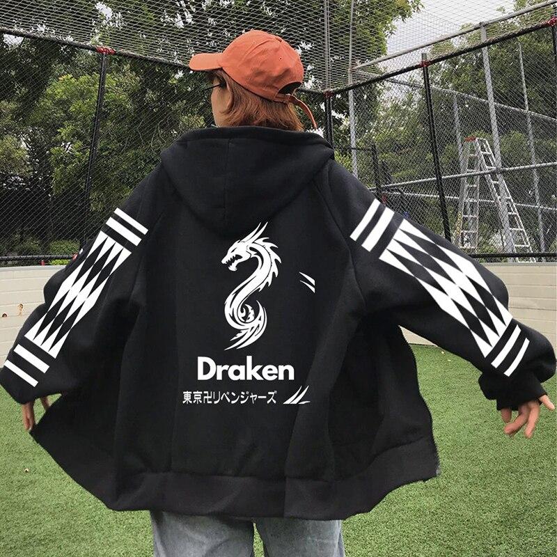 Мужская и женская мода, пуловеры в стиле аниме, куртка, пальто, косплей Gambar Valhalla, застежка-молния, аниме, толстовка с капюшоном, модные повседневные свободные топы на молнии