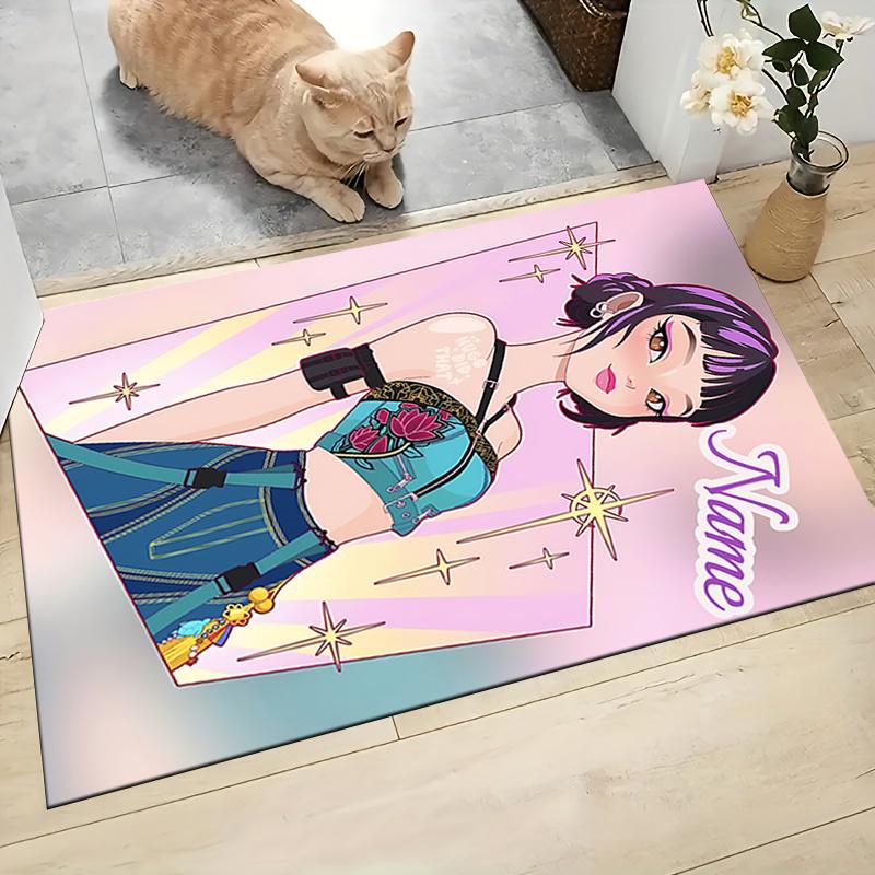 Custom Name Starlit Fashion Journey Carpet Rug Customizable Soft Washable Anti-Slip Home Living Room Sofa Mats Personalized Rug. 0909120