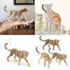 Realistic Wildlife Statue Cheetah Head Up Clouded Leopard African Leopard Indian Leopard Collection Toy 10*2.5*6.5cm)