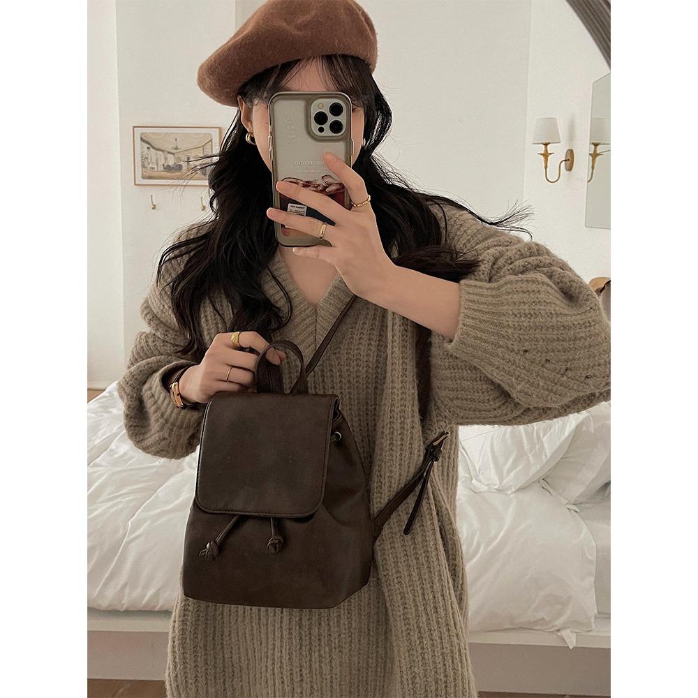 Новый модный универсальный рюкзак женский коричневый женский рюкзак