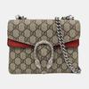 [Pre-Owned] Dionysus Textured Tiger Head Spur Buckle Logo Print Canvas And Suede Chain Shoulder Bag - Good #1N79EDF