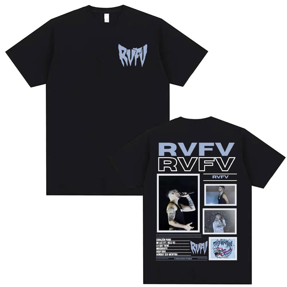 RVFV Eltiburon Tour 2025 Merch Rap T-shirt, Vintage Harajuku Men's and Women's 2025 Summer Pure Cotton 100% Printed T-shirt