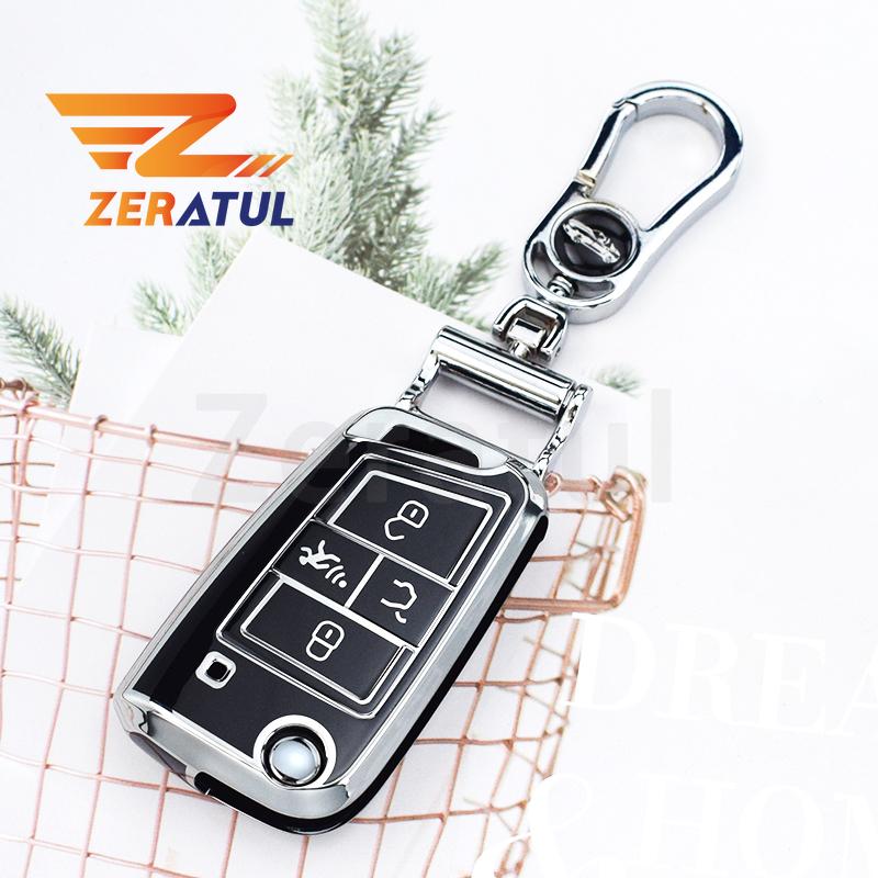 Чехол-брелок для ключа автомобиля из ТПУ для VW Volkswagen Golf 7 Mk7 Tiguan Mk2 для Skoda Octavia для Seat Ateca Leon Fr 2 Ibiza