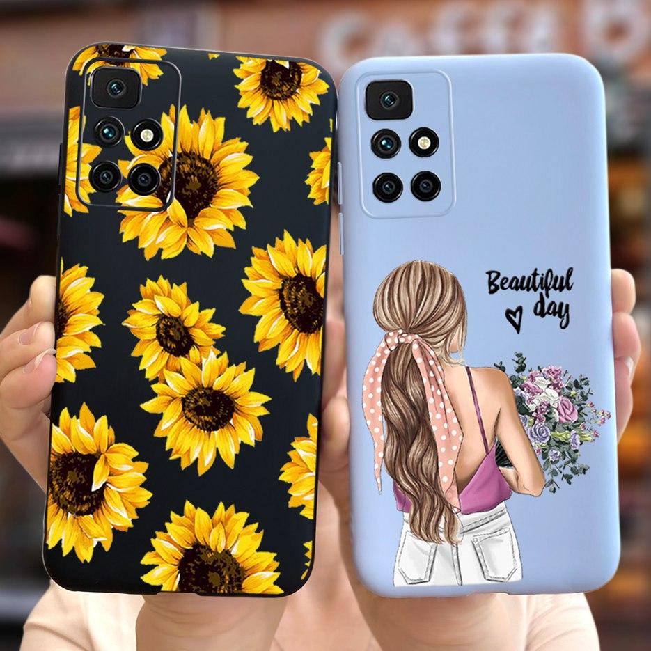 Redmi 10 Case Stylish Sunflower Daisy Cover Case For Xiaomi Redmi 10 Redmi10 Phone Cases 6.5'' Soft TPU Fundas Shockproof Bumper