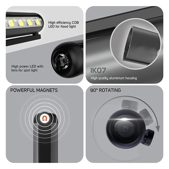 LED Torchlight IPX4 Waterproof High Brightness Long Irradiation Distance Multiple Lighting Modes Compact Size Portable Handheld LED Flashlight