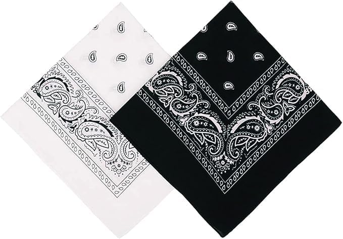 Ally Vinny Unisex Cotton Bandana Handkerchiefs | Urban Paisley & Graphic Prints | Soft, Breathable & Multipurpose Head Wrap | Size: 51 × 55 cm | Mul