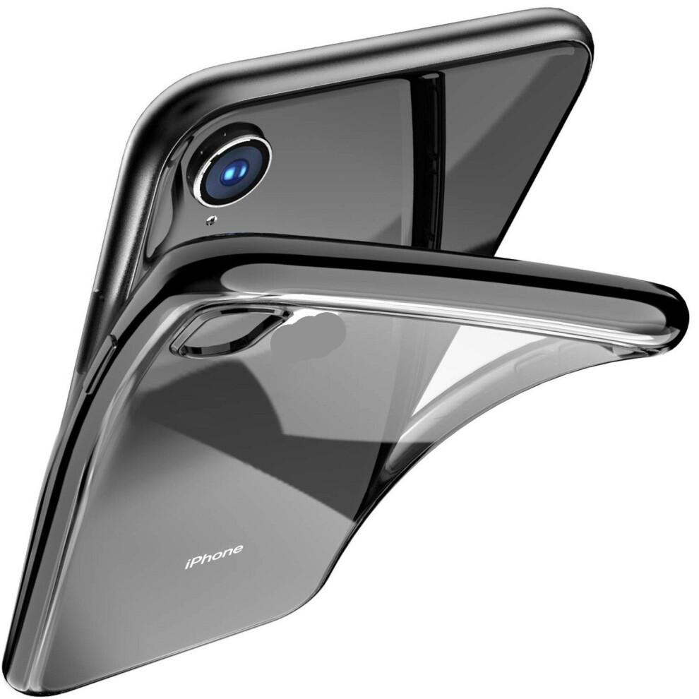 For iPhone 7 / iPhone 8 / iPhone SE 2020 - Clear Silicone Case With black Edge
