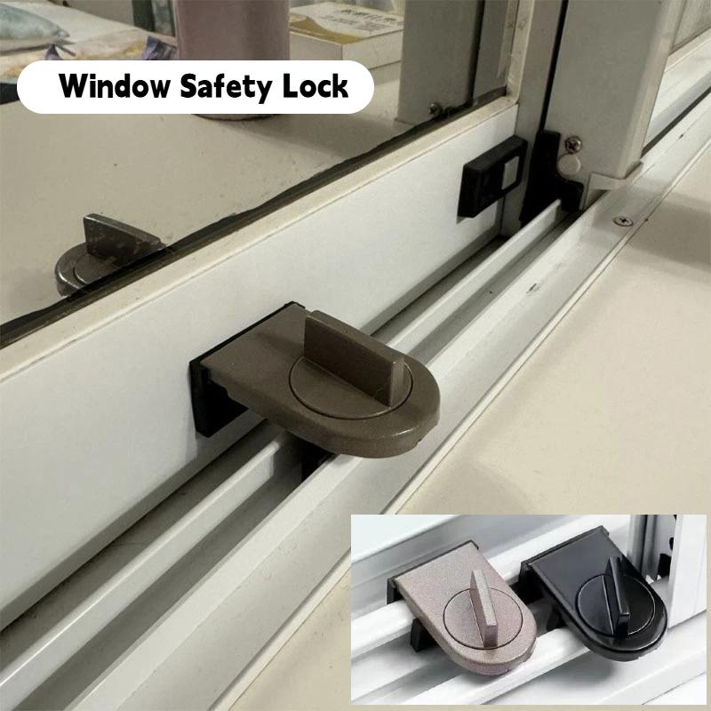 Aluminum Alloy Sliding Window Safety Lock Adjustable Anti-Theft Lock Door Stopper Child Security Lock for Home And Office