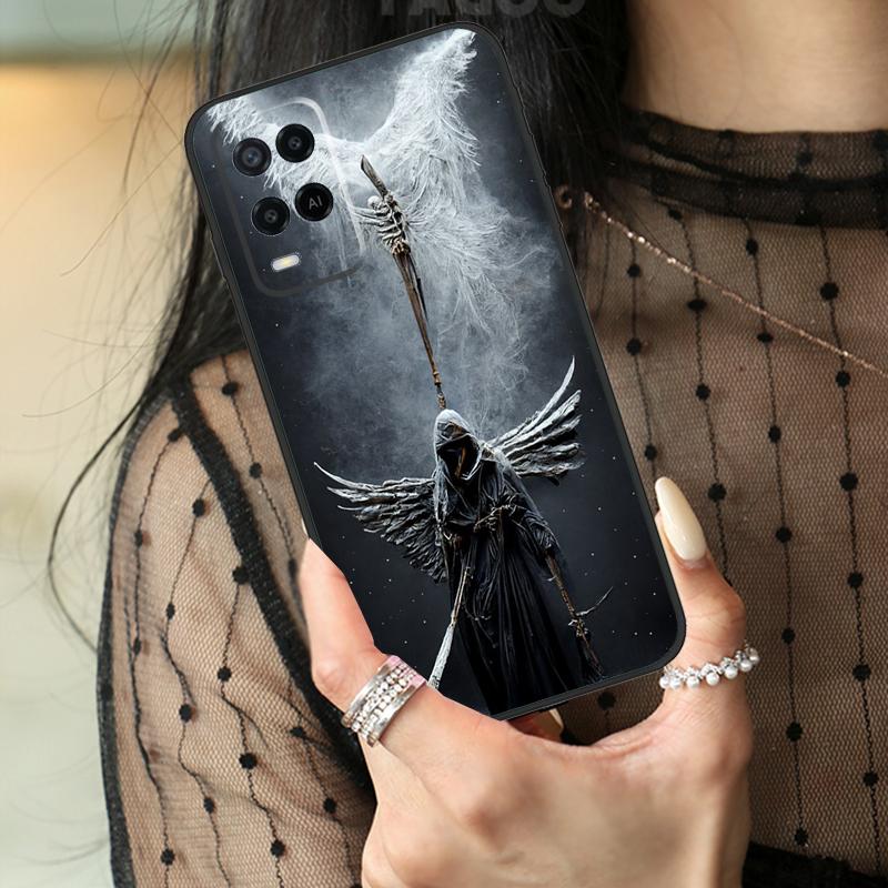 Death Grim Reaper Skull Case For Oppo A80 A60 A40 A17 A57 A77 A74 A54 A94 A78 A98 A18 A38 A58 A96 A76 A16 A15 A5 Pro
