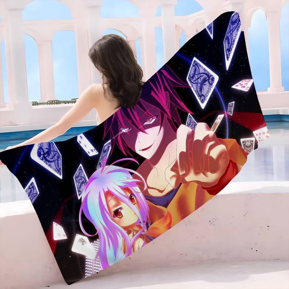 Полотенца для пляжа из микрофибры No Game No Life, быстросохнущие, для песка, для бассейна, для путешествий, плавания, йоги