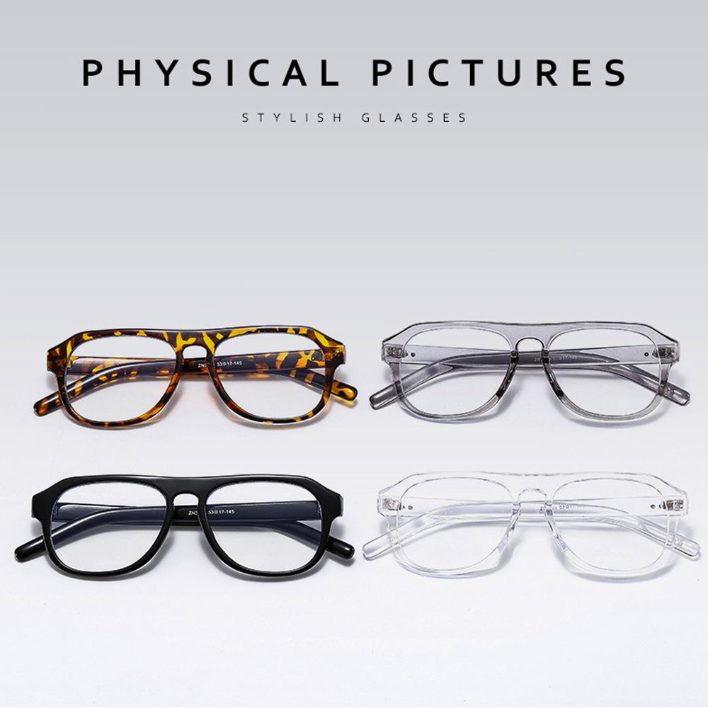 Leopard Print Optical Glasses Anti Blue Light Glasses Polygon Frame Eyewear Computer Eyeglasses