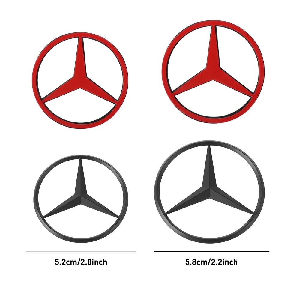 gnwdx7 2025 Hot 52/58mm ABS Auto Badge Steering Wheel Logo Sticker For Mercedes Benz AMG GLS W212 W213 W205 W177 W204 W447 Car Decor Ac