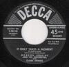 7-дюймовая пластинка GORDON JENKINS & HIS ORCHESTRA, CLA - Это занимает всего лишь мгновение (Влюбиться в 928148 Decca 1952 US Pop Б/у
