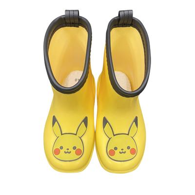 Детские резиновые сапоги Monpoke Pikachu, дождевая обувь, резиновые сапоги для мальчиков и девочек, желтые, размер 14,0 см, 216200331