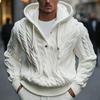 New Casual Fashion Long Sleeved Business Classic Versatile Knitted Sweater Men'S Pullover Wool Hoodie Jacket