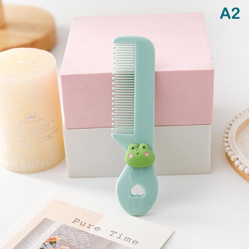 Милый мультяшный цветок животное цветная расческа для волос портативная мини карманная расческа